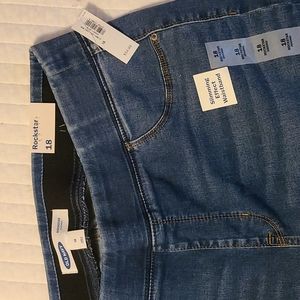 NWT Old Navy Rock Star Jeggings blue denim size 18